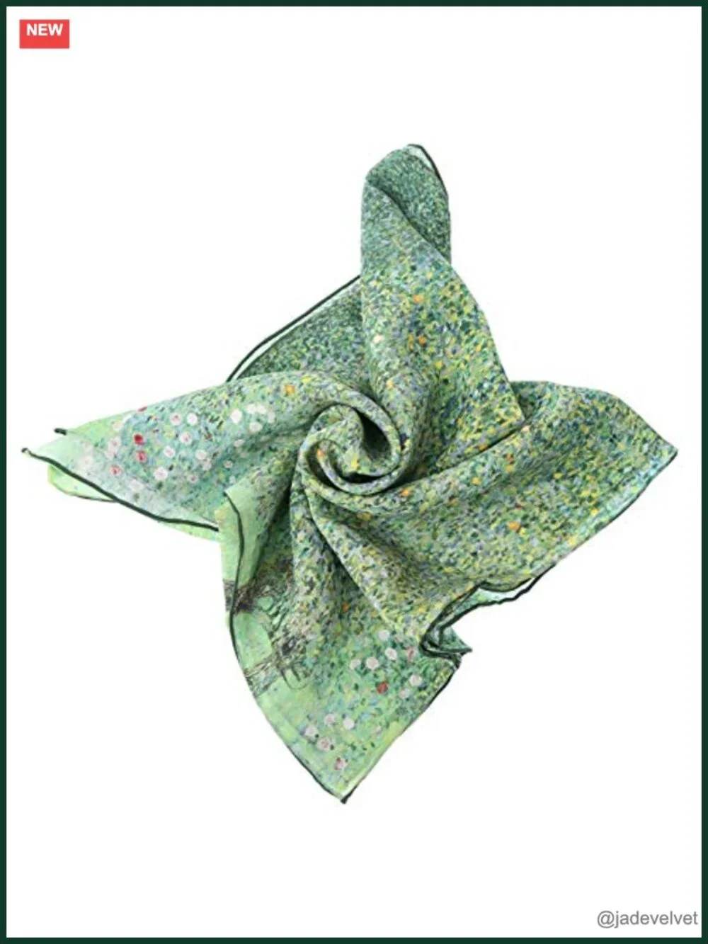 100% Silk Painted Scarf Van Gogh Monet Gau
